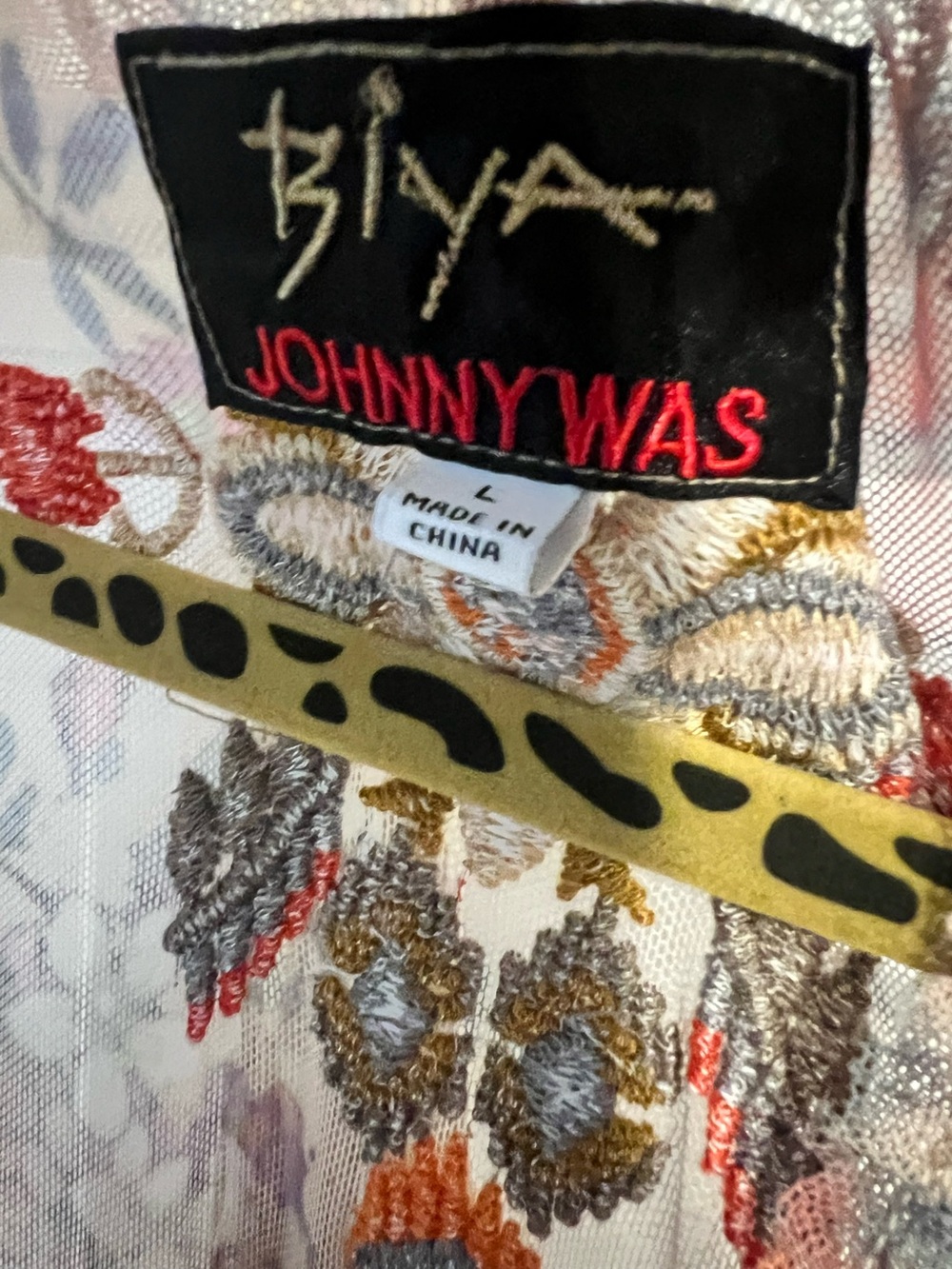 Johnny Was Anaxis Mesh Dress - Sz. L - Picture 8 of 9